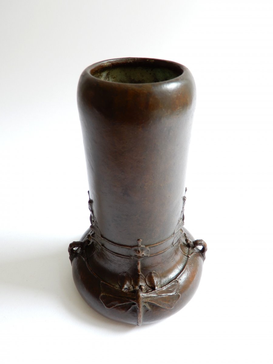 Bronze vase lost wax craft 1900